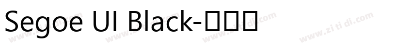 Segoe UI Black字体转换